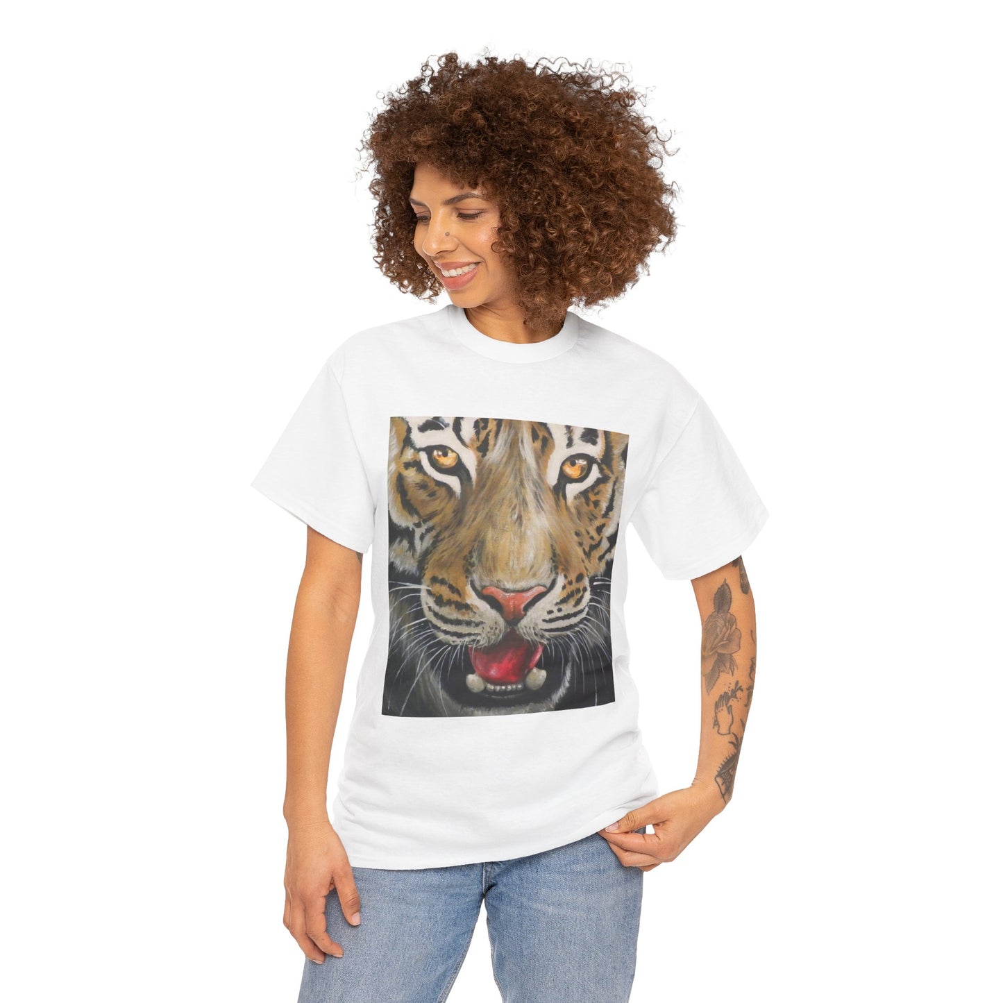 Fierce Tiger Unisex Heavy Cotton Tee - Wildlife Shirt