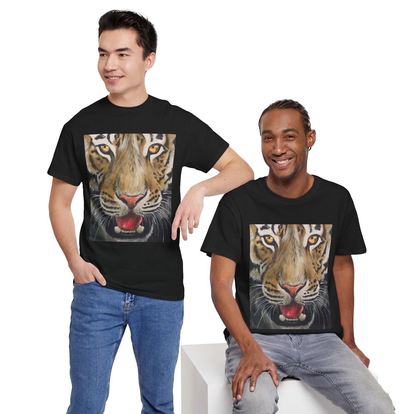 Fierce Tiger Unisex Heavy Cotton Tee - Wildlife Shirt