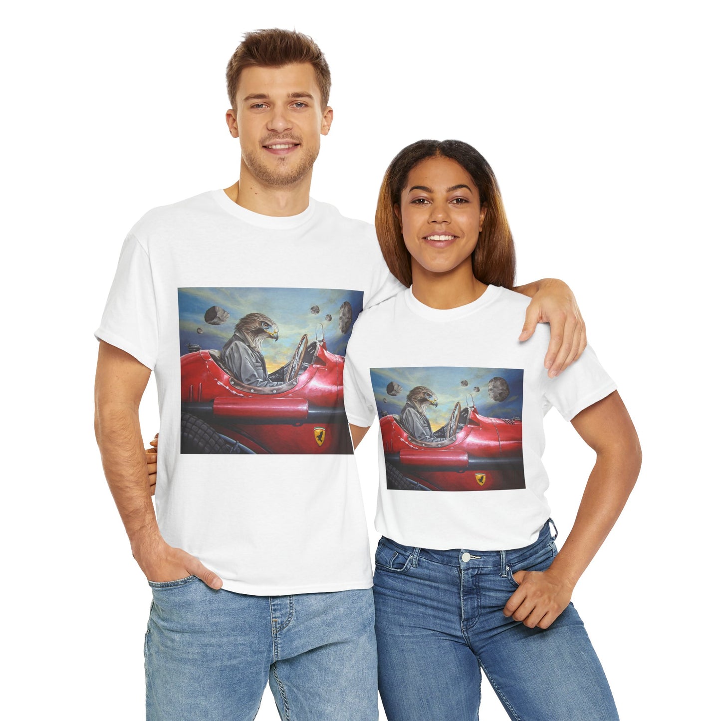 Cool Otter Driving T-Shirt | Unisex Heavy Cotton Tee
