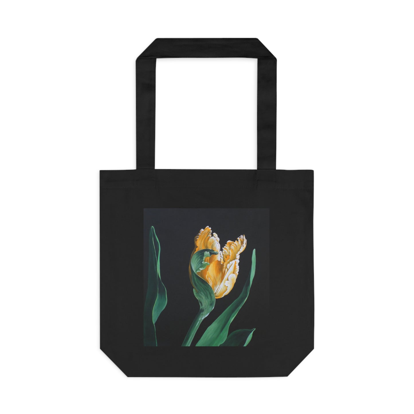 Elegant Floral Cotton Tote Bag