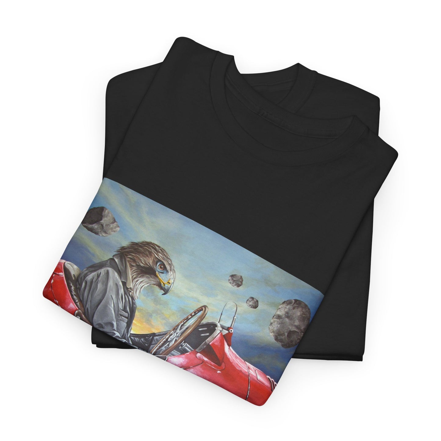 Cool Otter Driving T-Shirt | Unisex Heavy Cotton Tee
