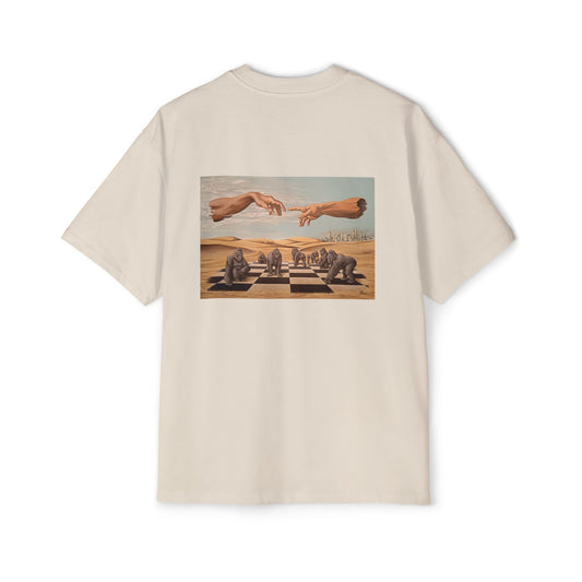 Men’s Heavy Oversized Tee – Surreal Art Edition