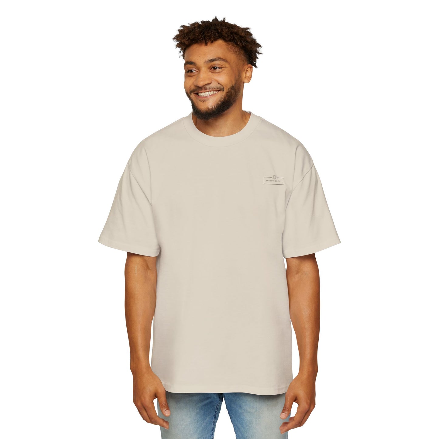 Men’s Heavy Oversized Tee – Surreal Art Edition