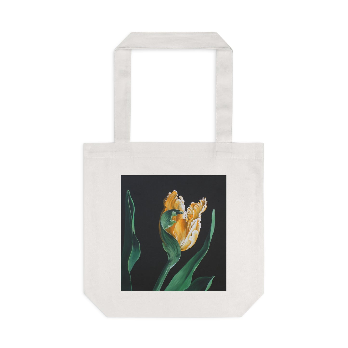 Elegant Floral Cotton Tote Bag