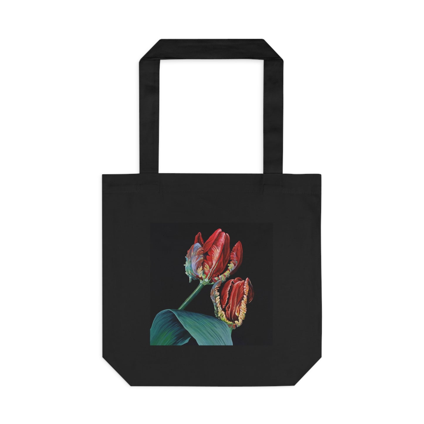 Floral Art Cotton Tote Bag