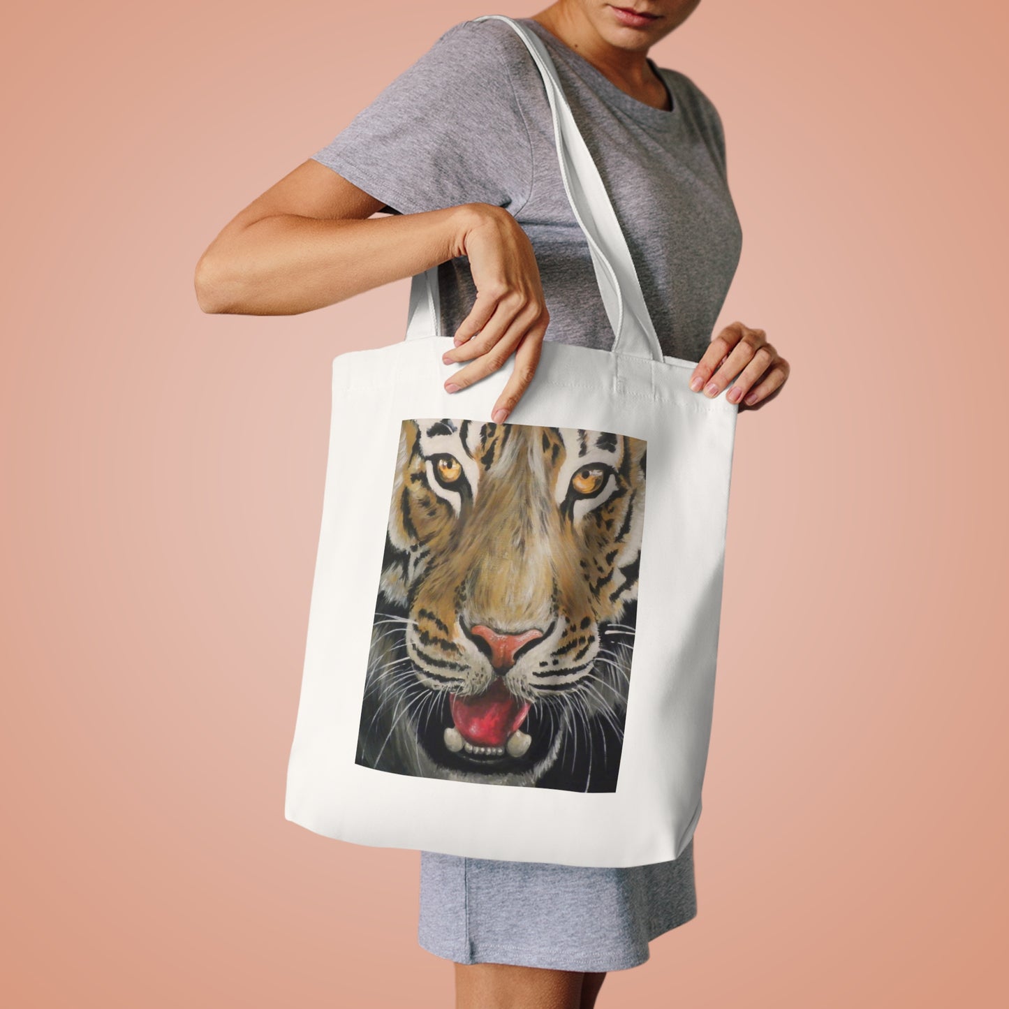 Golden Tiger Cotton Tote Bag