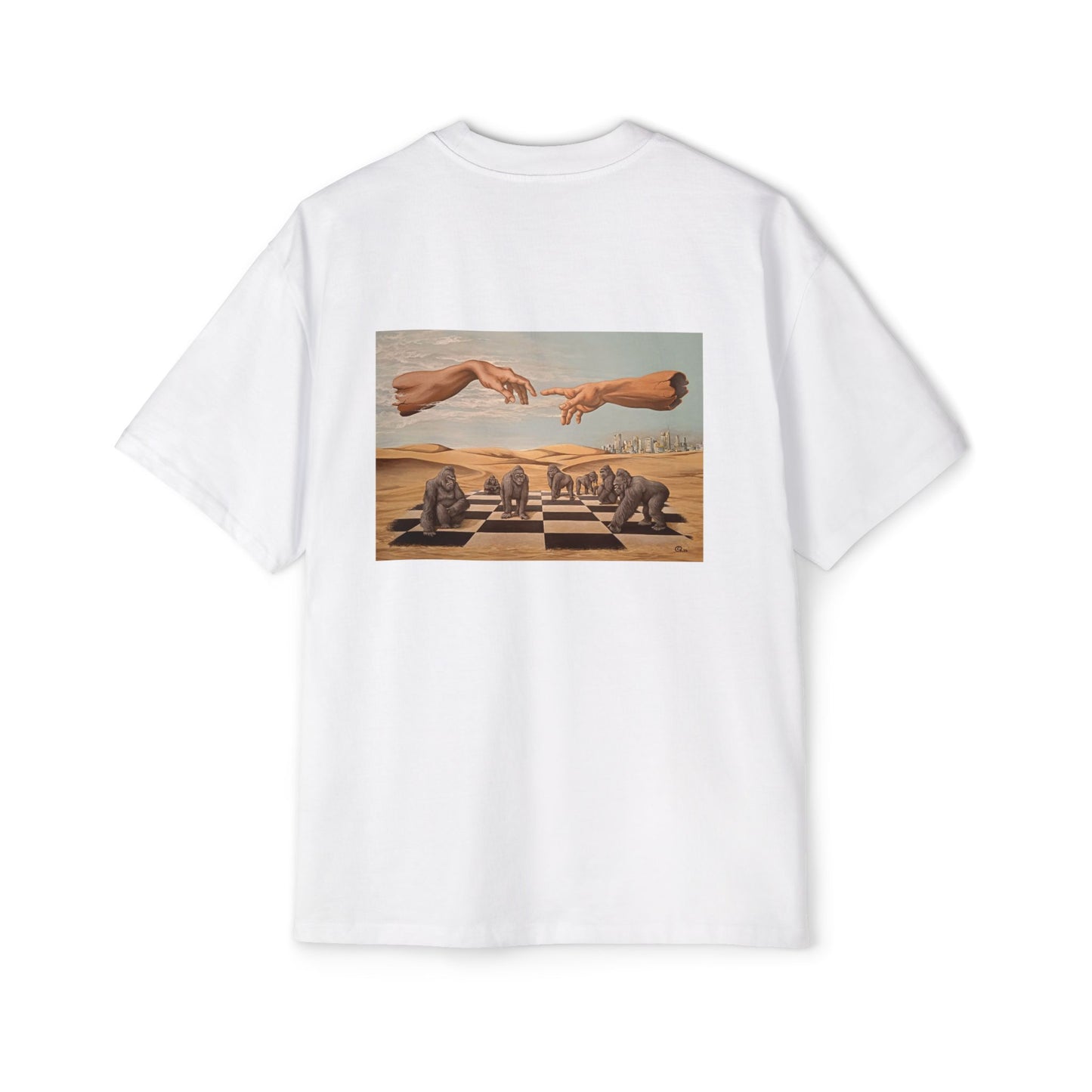 Men’s Heavy Oversized Tee – Surreal Art Edition