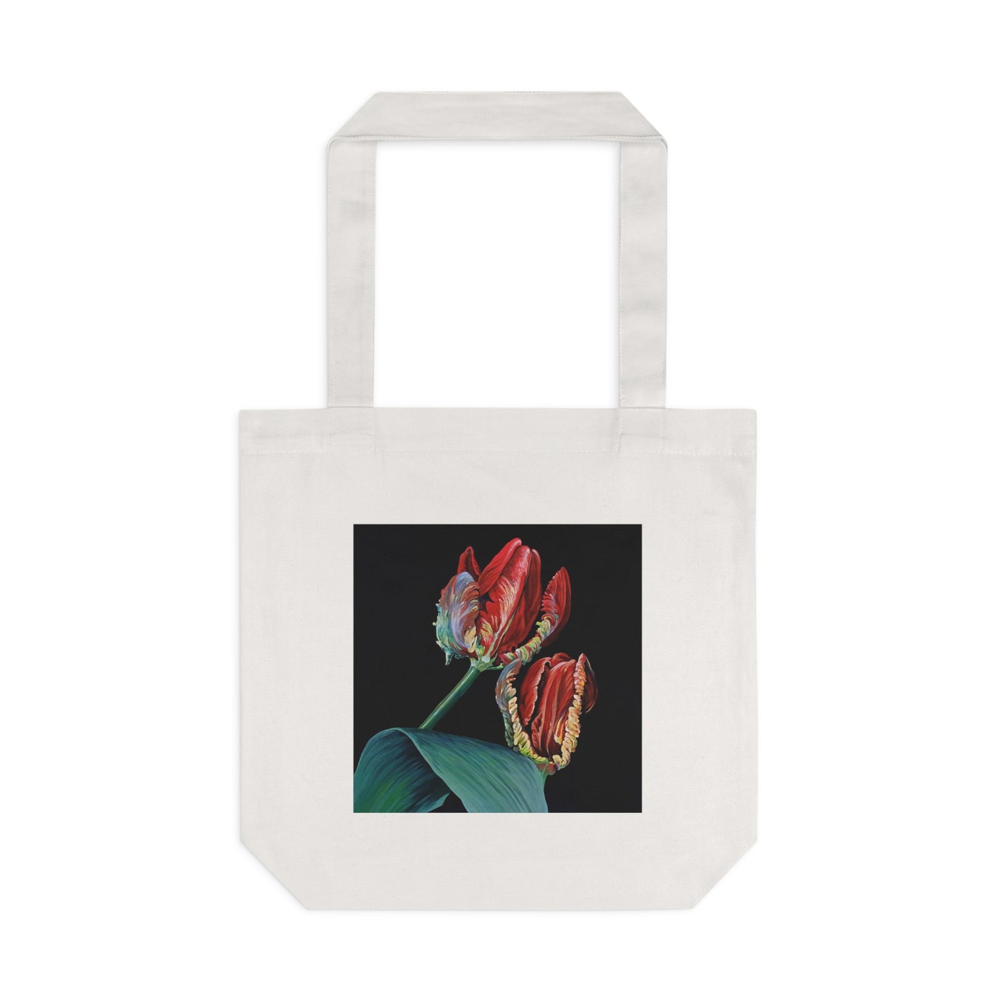 Floral Art Cotton Tote Bag