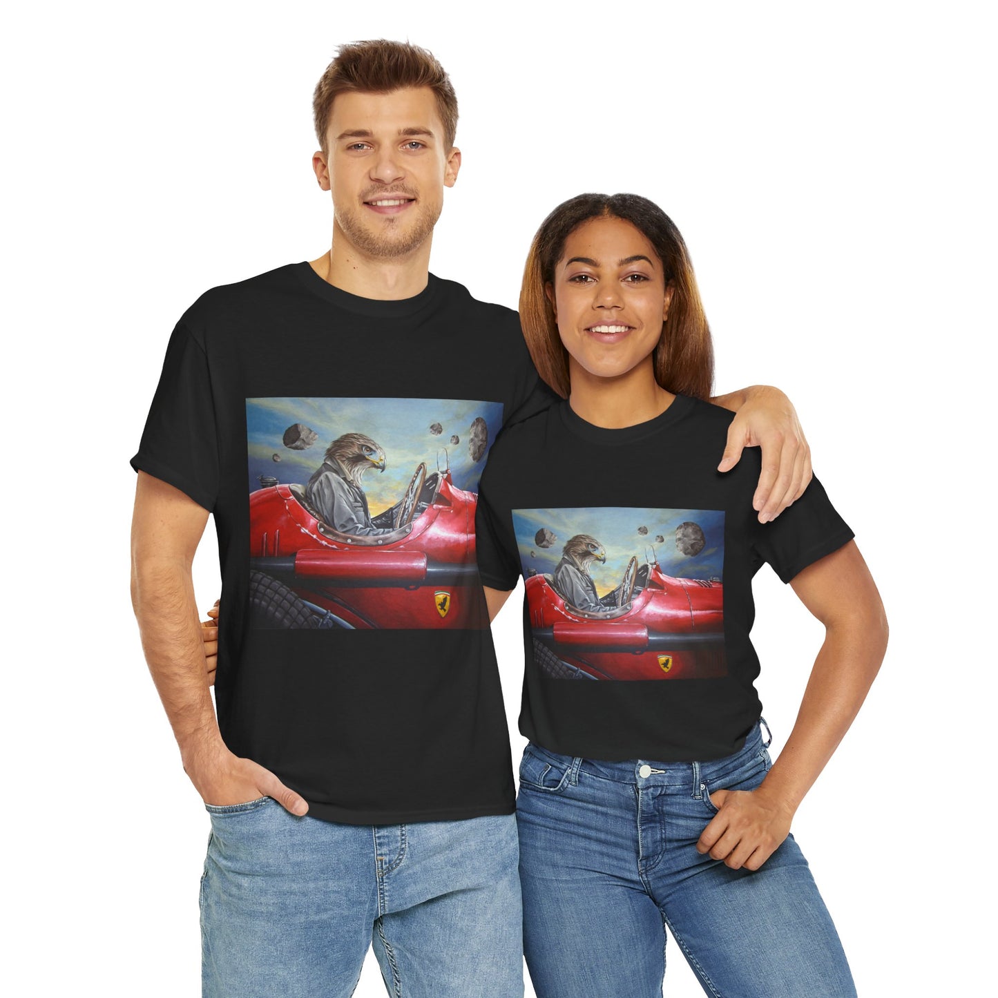 Cool Otter Driving T-Shirt | Unisex Heavy Cotton Tee