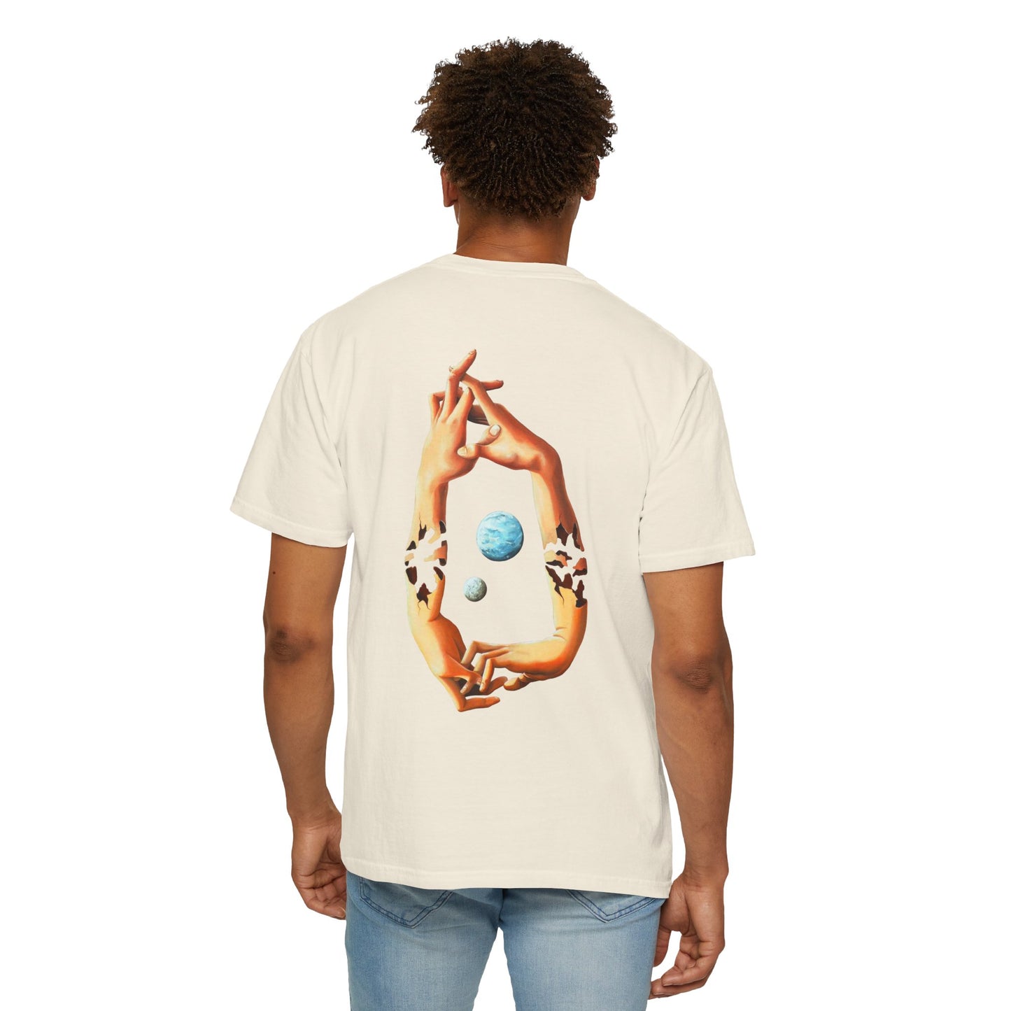 Unisex Surrealist-Inspired Garment-Dyed T-Shirt