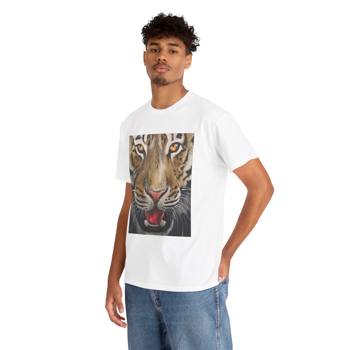 Fierce Tiger Unisex Heavy Cotton Tee - Wildlife Shirt