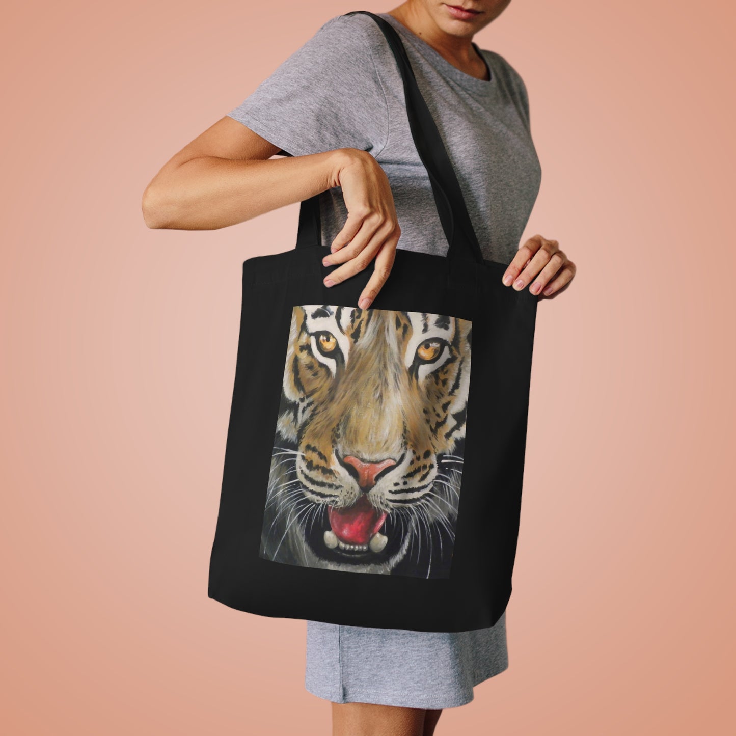 Golden Tiger Cotton Tote Bag
