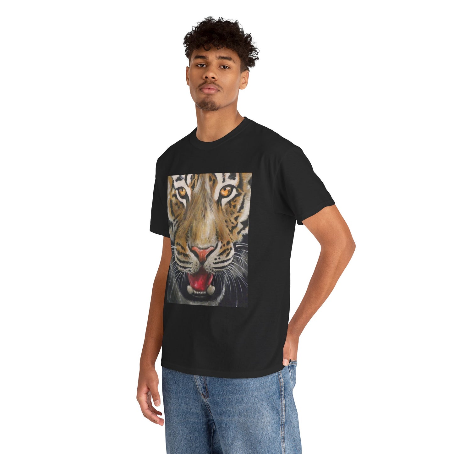 Fierce Tiger Unisex Heavy Cotton Tee - Wildlife Shirt