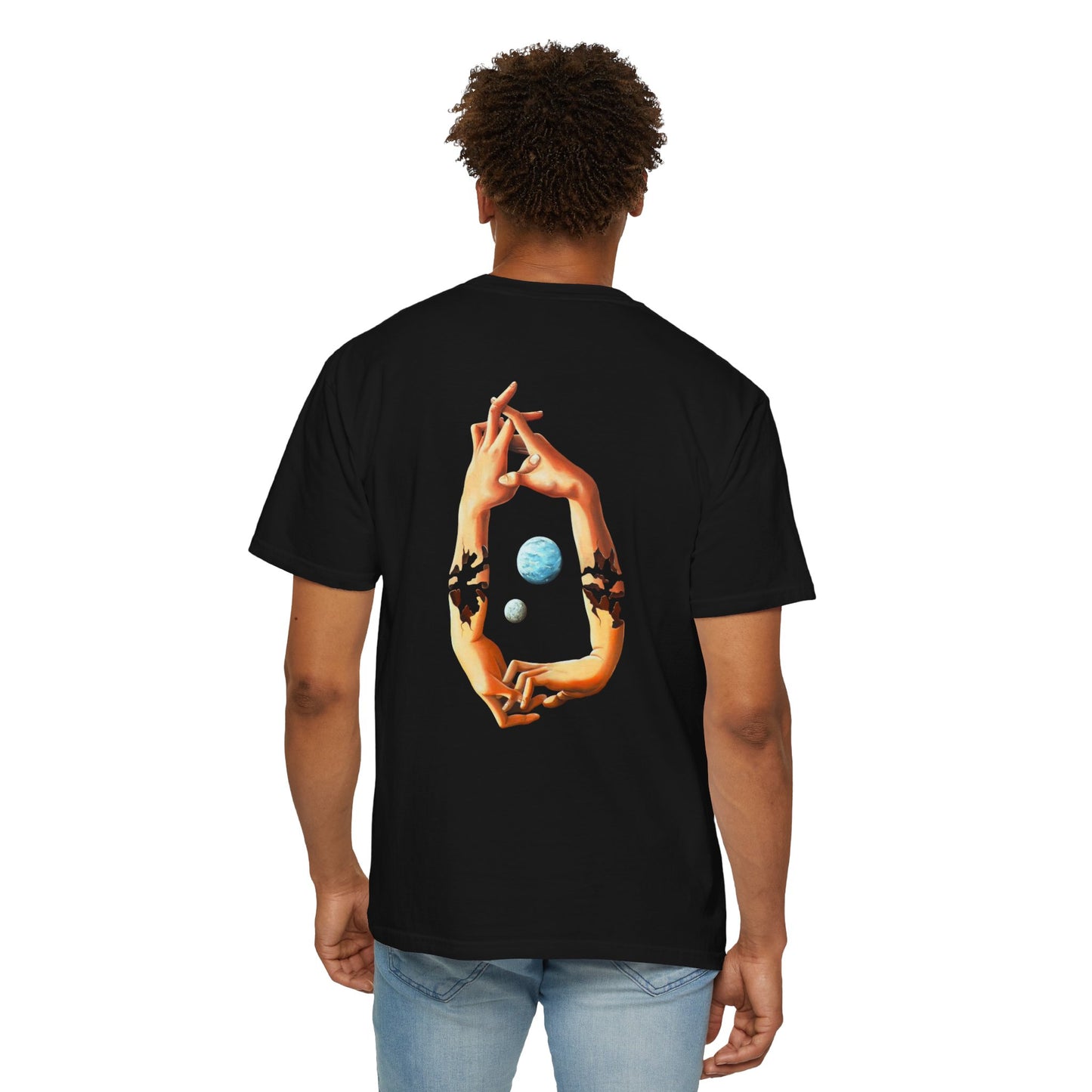 Unisex Surrealist-Inspired Garment-Dyed T-Shirt