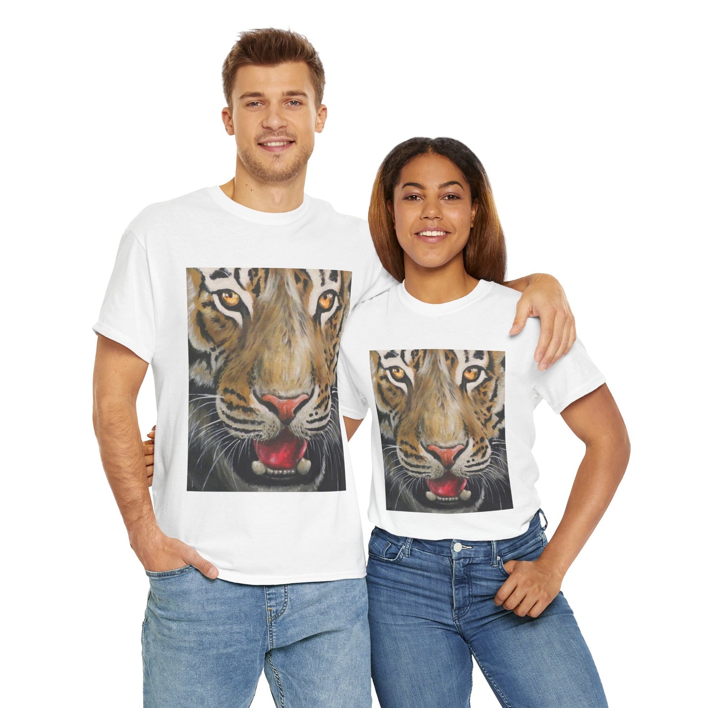Fierce Tiger Unisex Heavy Cotton Tee - Wildlife Shirt