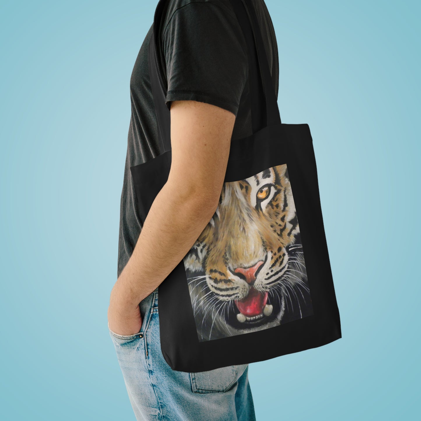 Golden Tiger Cotton Tote Bag