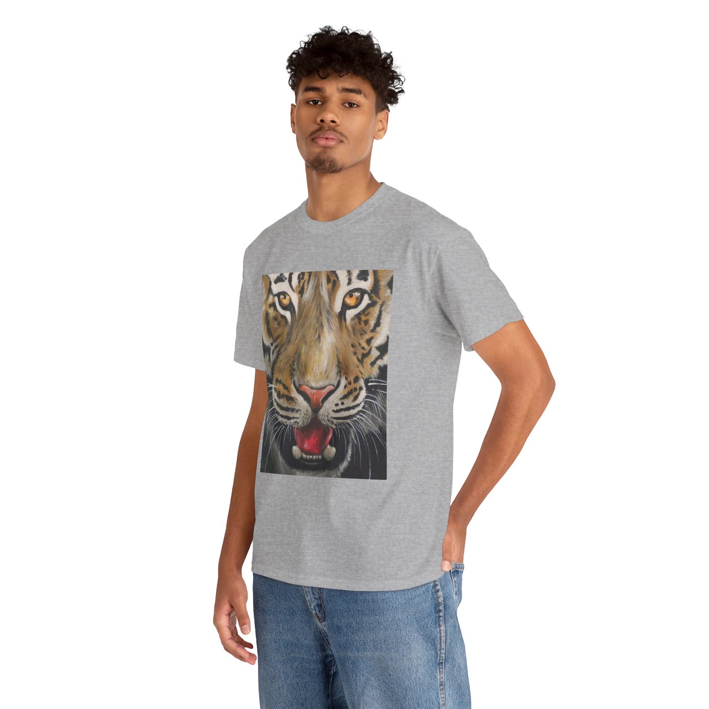 Fierce Tiger Unisex Heavy Cotton Tee - Wildlife Shirt