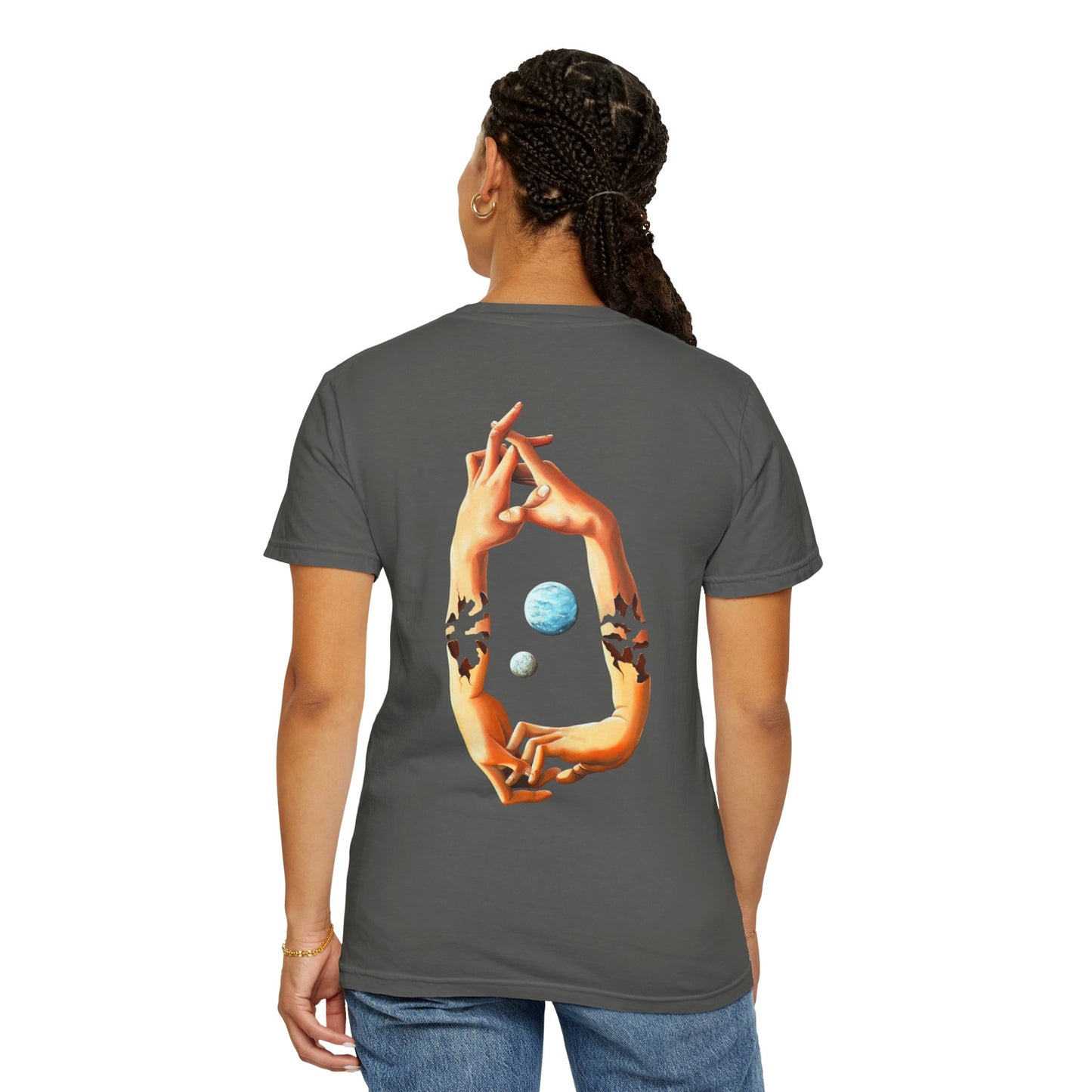 Unisex Surrealist-Inspired Garment-Dyed T-Shirt