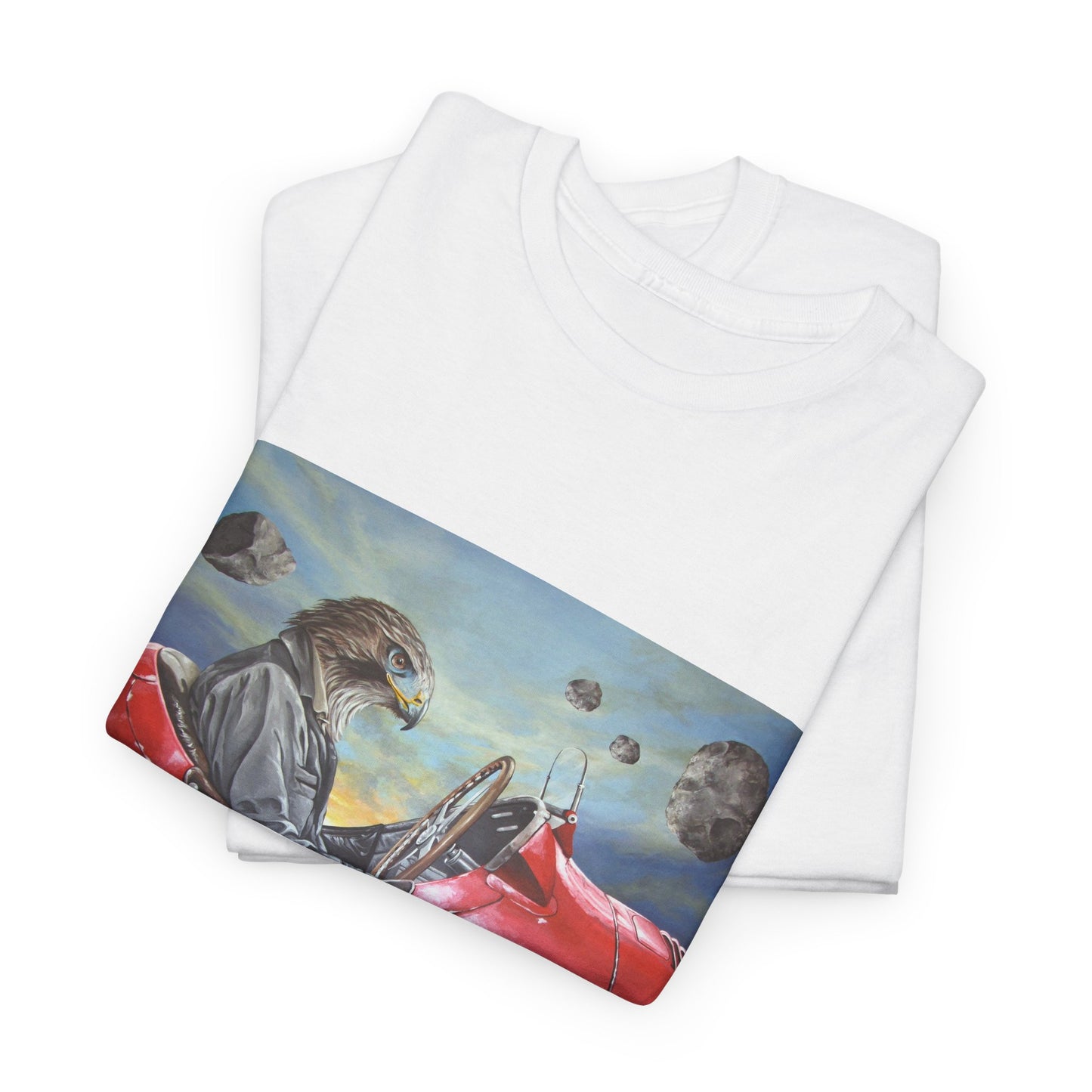 Cool Otter Driving T-Shirt | Unisex Heavy Cotton Tee