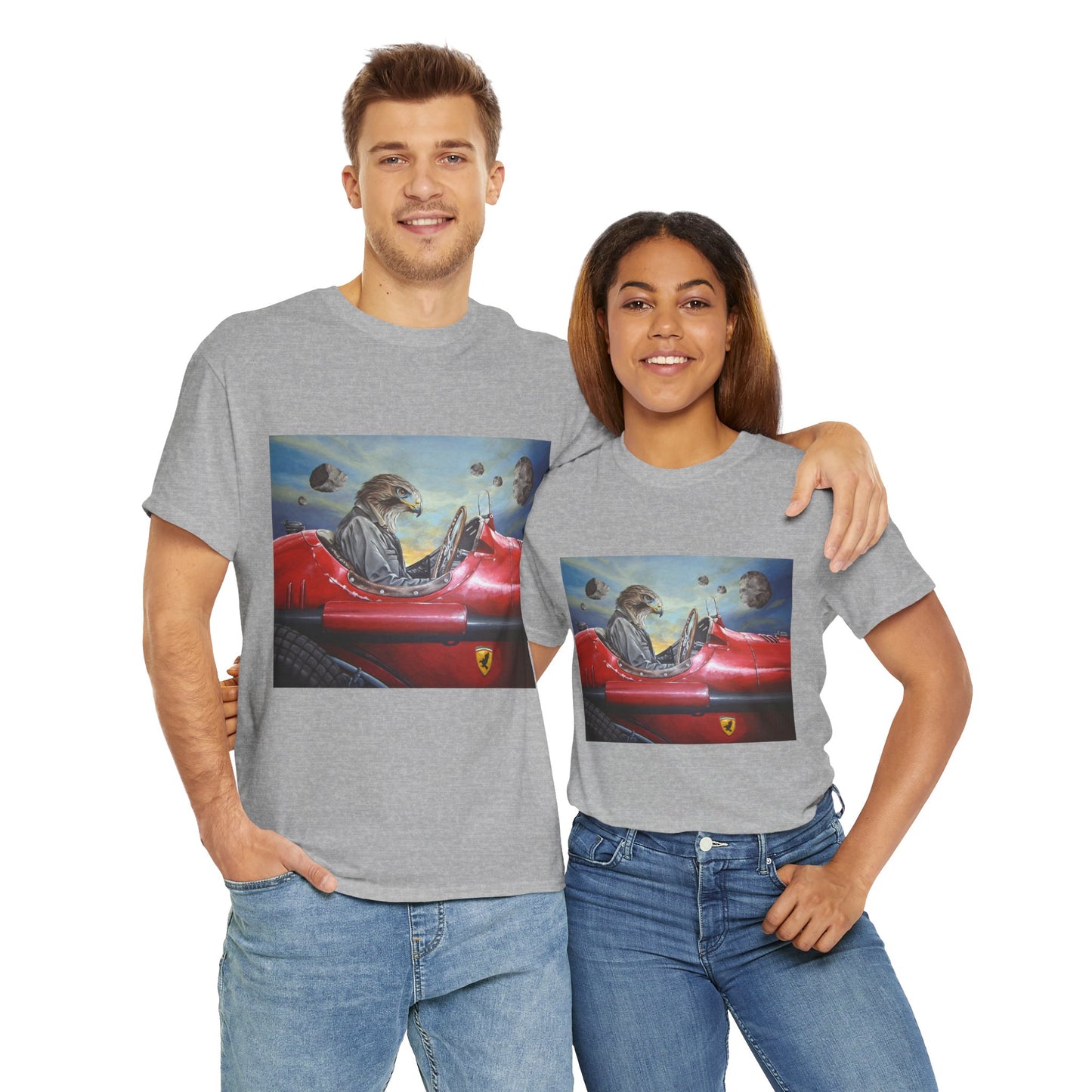 Cool Otter Driving T-Shirt | Unisex Heavy Cotton Tee