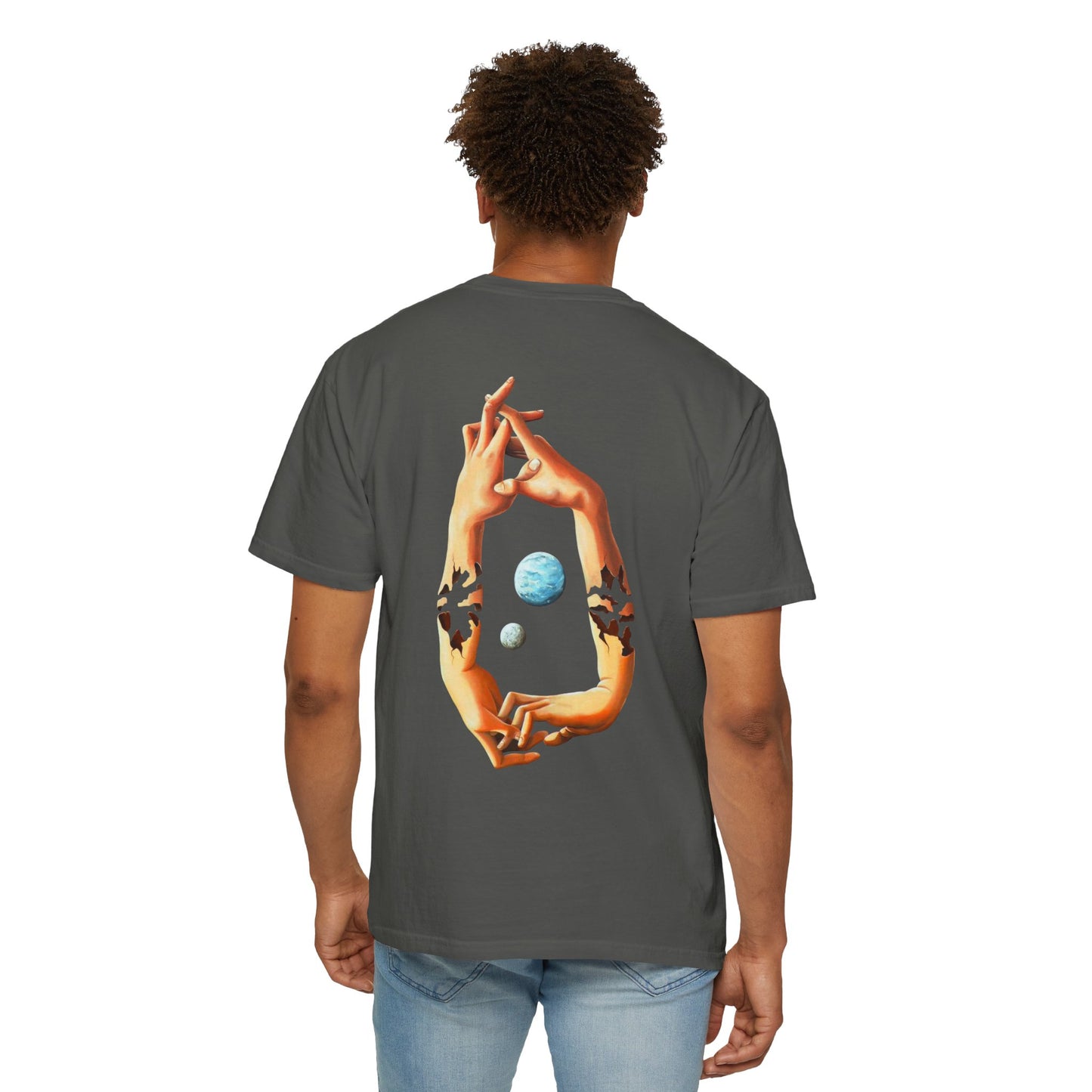 Unisex Surrealist-Inspired Garment-Dyed T-Shirt