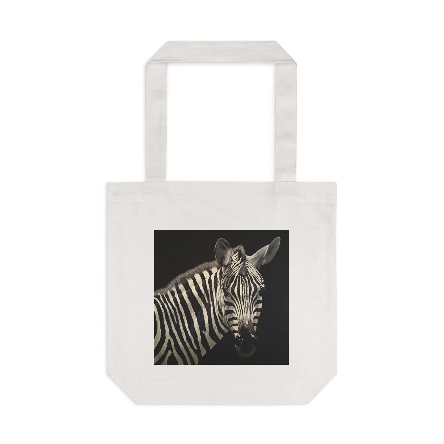 Zebra Cotton Canvas Tote Bag