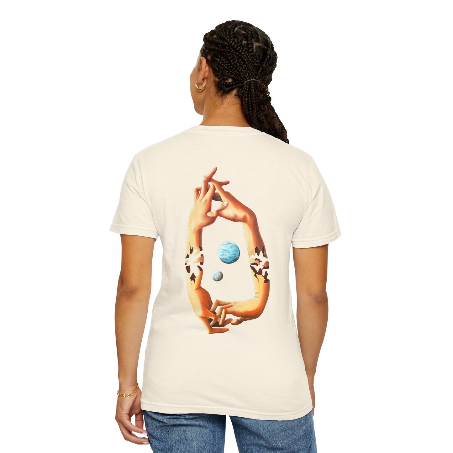 Unisex Surrealist-Inspired Garment-Dyed T-Shirt