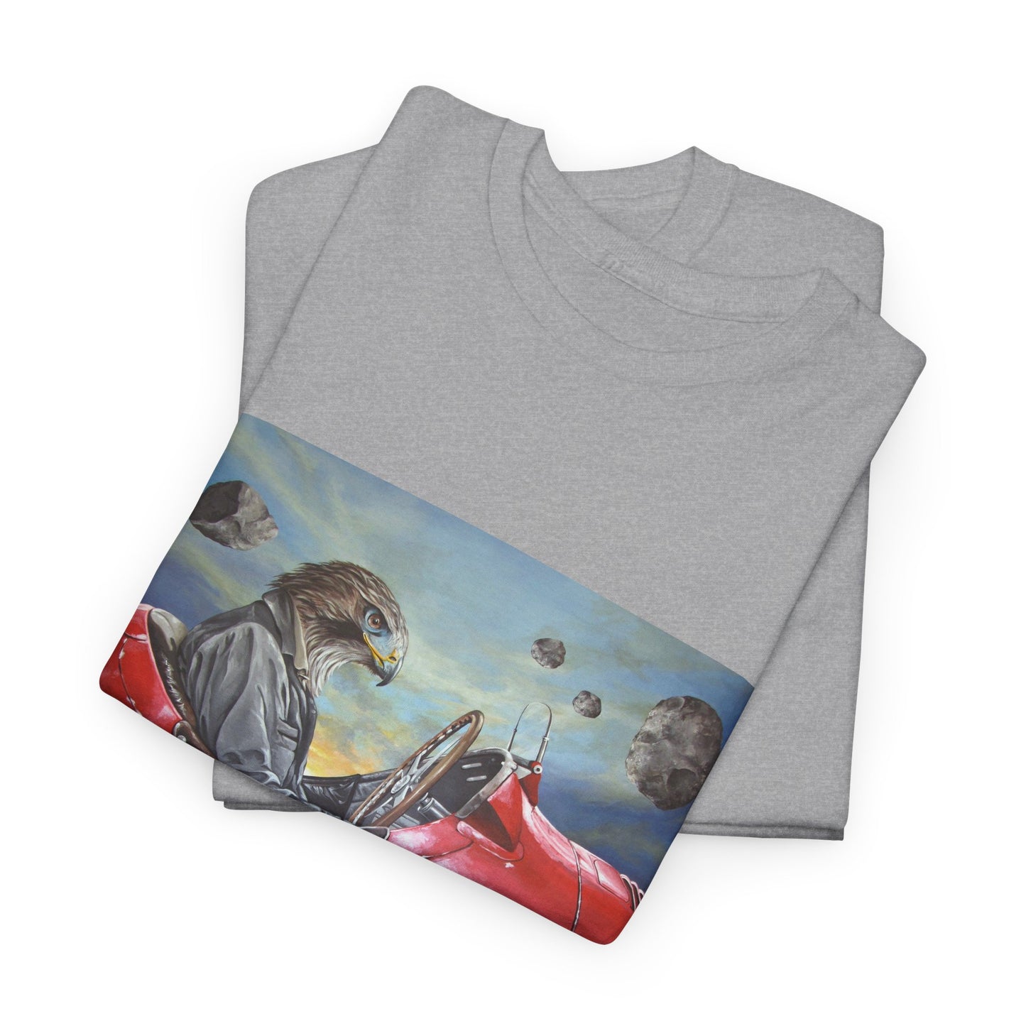 Cool Otter Driving T-Shirt | Unisex Heavy Cotton Tee